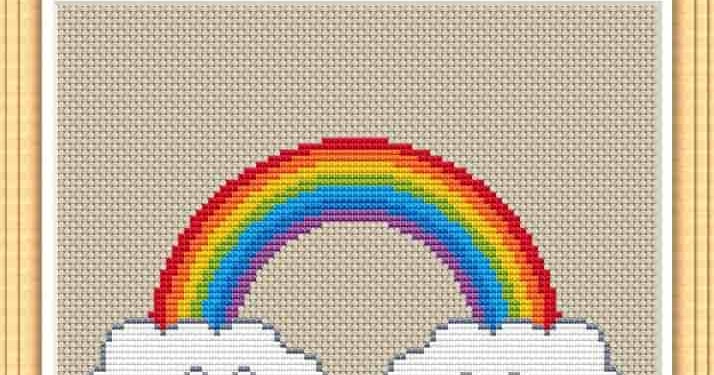 rainbow-and-clouds-free-and-easy-printable-cross-stitch-pattern-free-cross-stitch-pattern