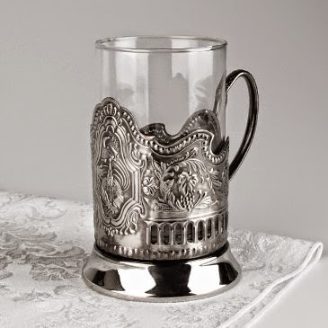 Nickel Tea Glass CUP Holder Russian Federation Civil Law Notary Metal 