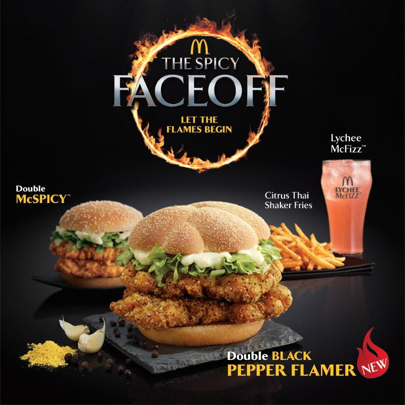 Mcdonald's New Black Pepper Flamer Burger vs McSpicy Burger Kaviel Teo
