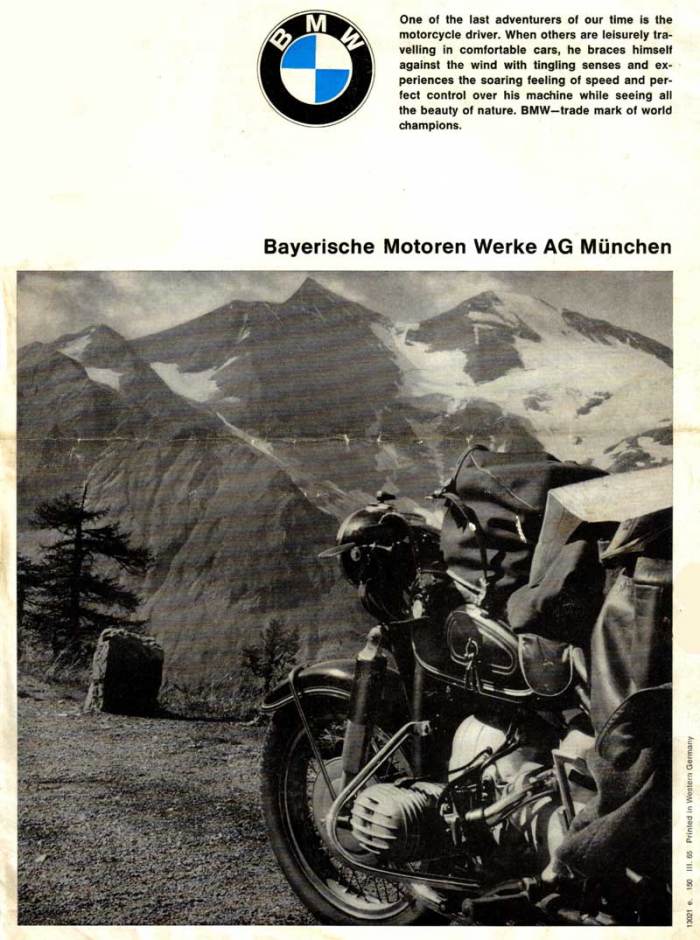 the man cave: BMW Motorcycle Advertisements
