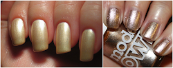champagne nails manicure colored bride