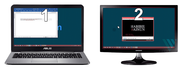Cara Koneksikan 2 Monitor dalam 1 PC/Laptop dengan 2 Jendela yang Berbeda