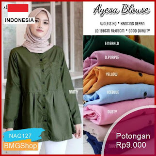 NAG127 Blouse Wanita Ld 100 Size Xl Xxl Murah Bmgshop