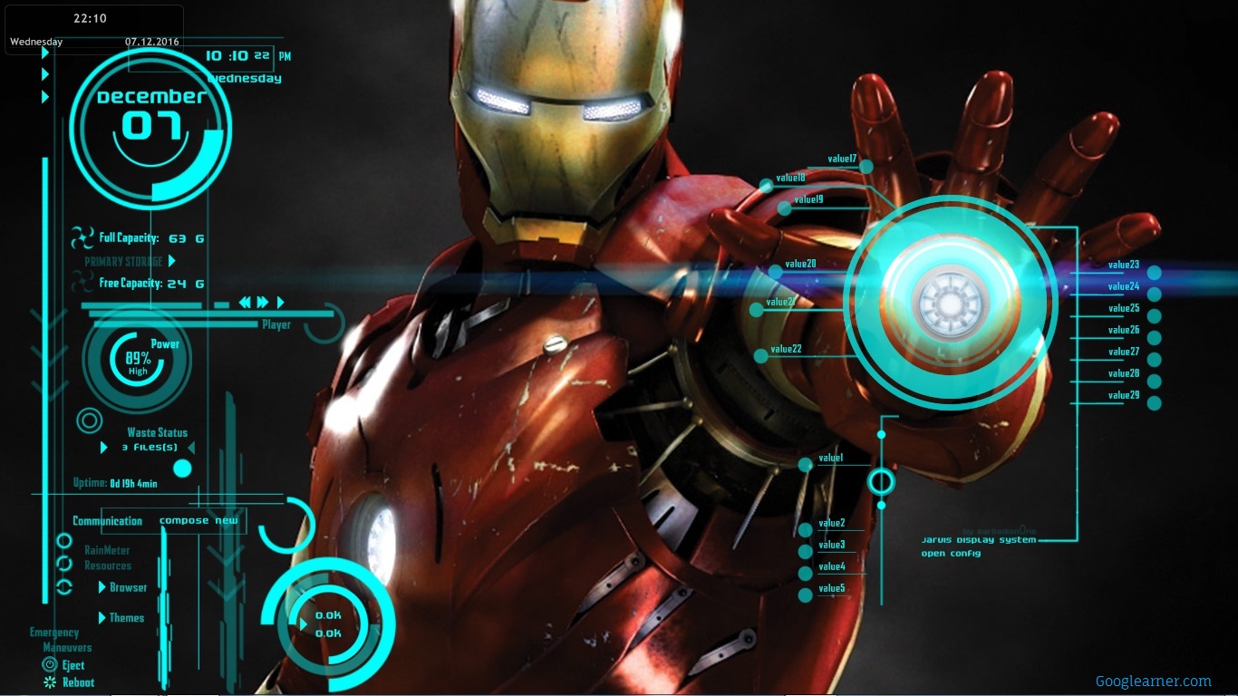 jarvis theme with sounds win 10