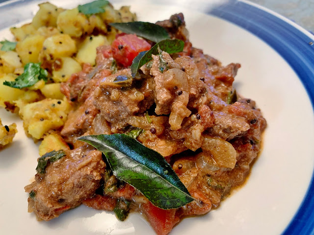 Madras style, lamb, curry, south Indian