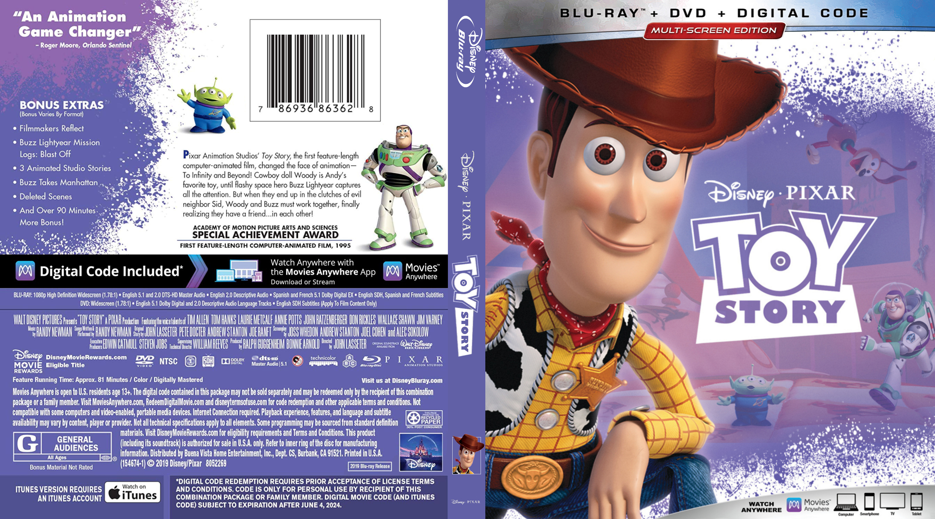 Toy Story Bluray Cover | Cover Addict - Free DVD, Bluray ...