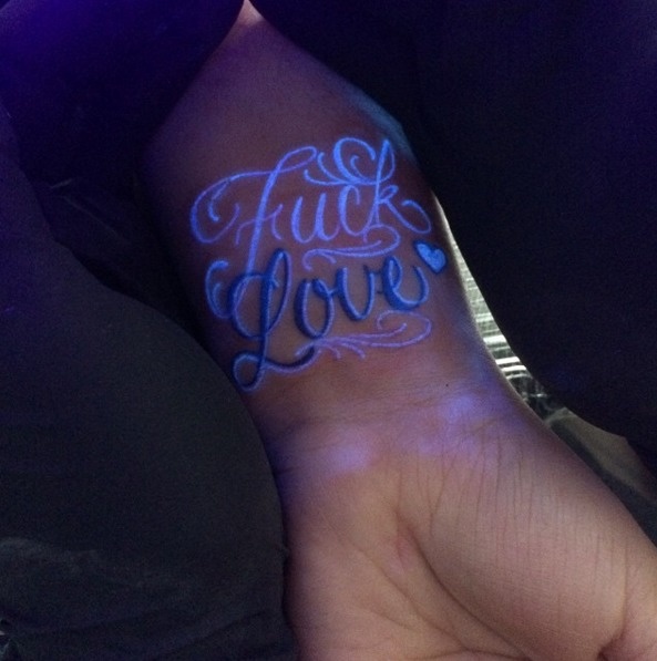 #22. A message that isn't complete unless underneath a UV light. - 30 Glow-In-The-Dark Tattoos That’ll Make You Turn Out The Lights. #22. A message that isn't complete unless underneath a UV light. - 30 Glow-In-The-Dark Tattoos That’ll Make You Turn Out The Lights.