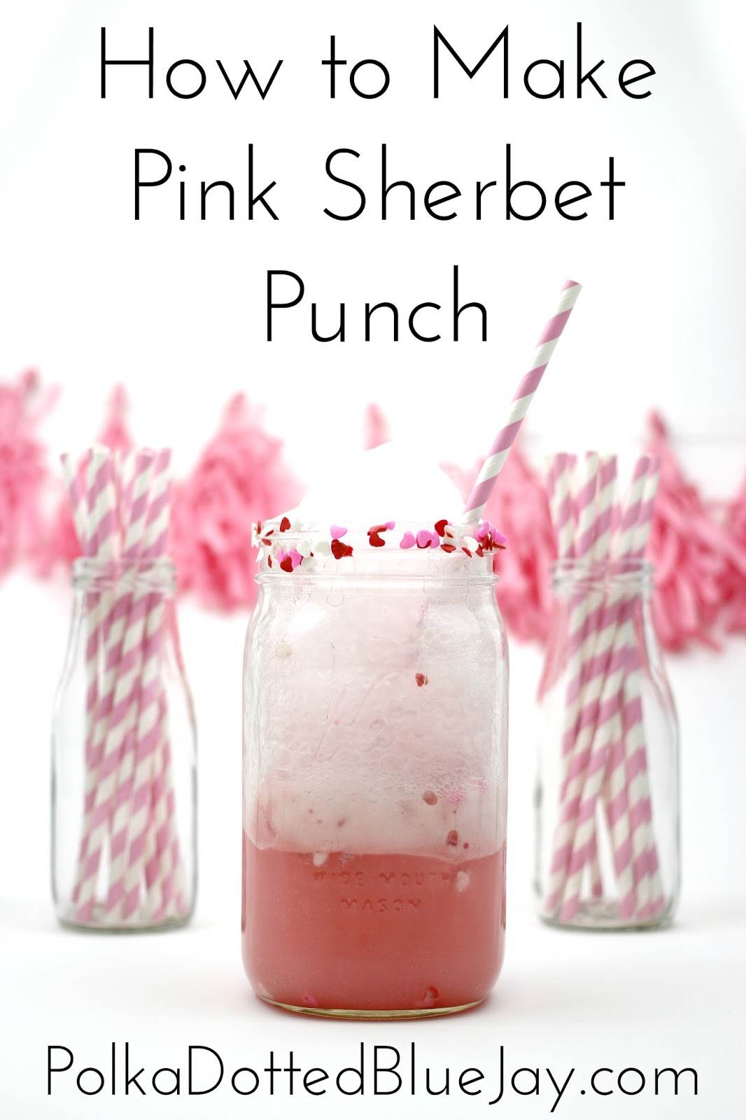 How To Make Pink Sherbet Punch - Polka Dotted Blue Jay