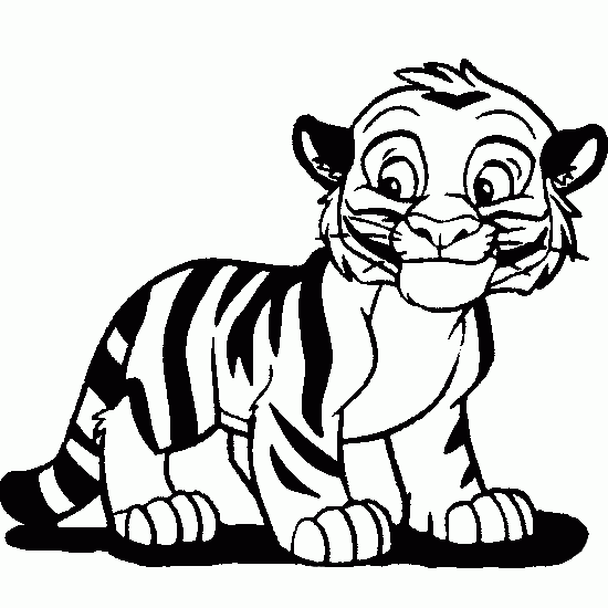 Tiger Cub Coloring Child Coloring