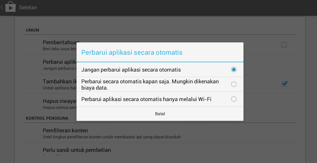 Nonaktifkan update aplikasi bluestack Nonaktifkan update aplikasi bluestack