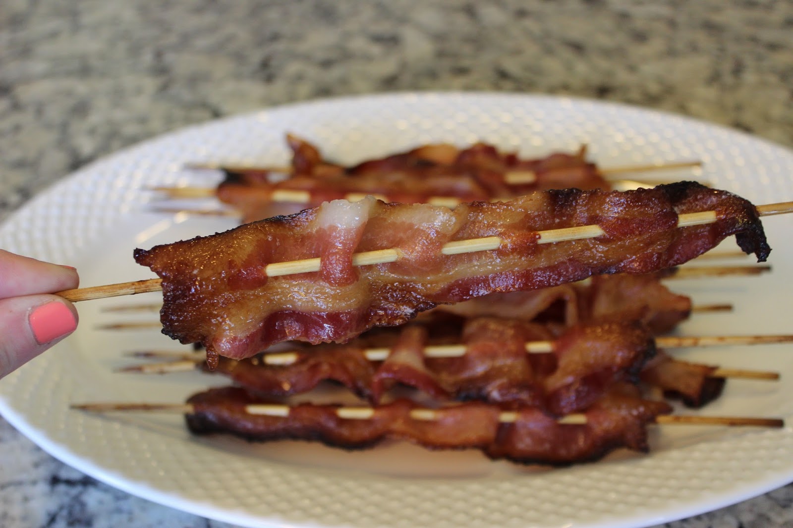 a blonde, a boy, and a blog. . . candied bacon skewers