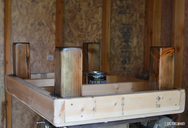 diy stained wood ottoman