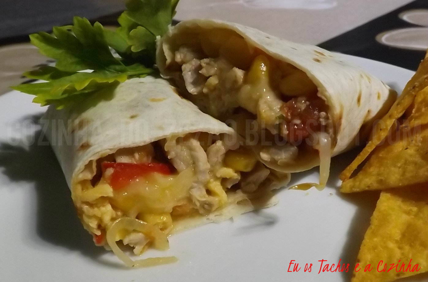 Burritos de frango