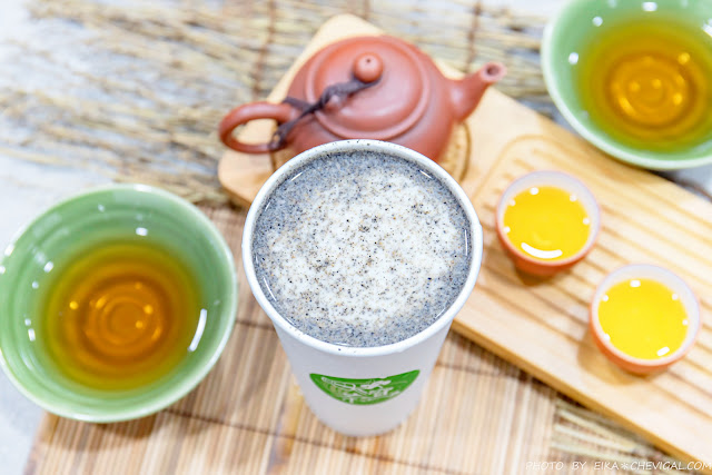 茶覓飲品，選用南投魚池好茶+手工炒糖，還有媲美放大版鮭魚卵的珍珠嫩Q好吃！