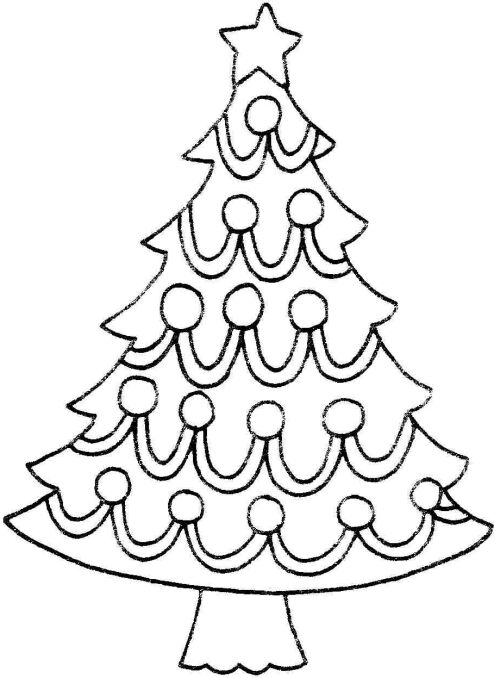 christmas tree clipart black and white - photo #47