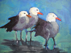 seagull painting carol schiff oil three daily stooges paintings artists sold studio birds contemporary landscape bird carolina north 6x8 vango