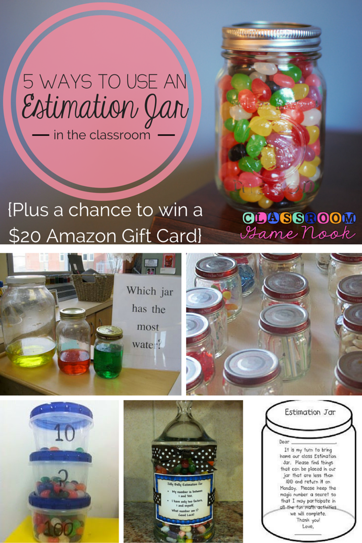 The Classroom Game Nook: 5 Ways to Use an Estimation Jar {Plus - a