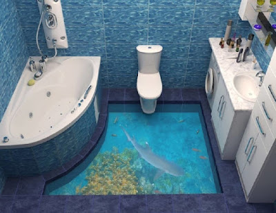 10 Lantai Kamar Mandi Dengan Motif 3D Paling Kece Badai
