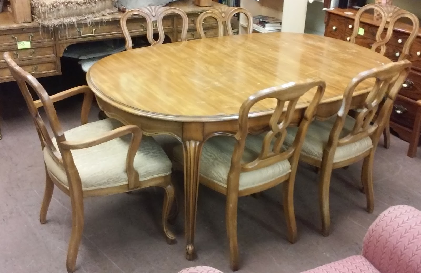 SOLD John Widdicomb Dining Set Table 2 Leaves 6 Chairs SOLD John Widdicomb Dining Set Table 2 Leaves 6 Chairs