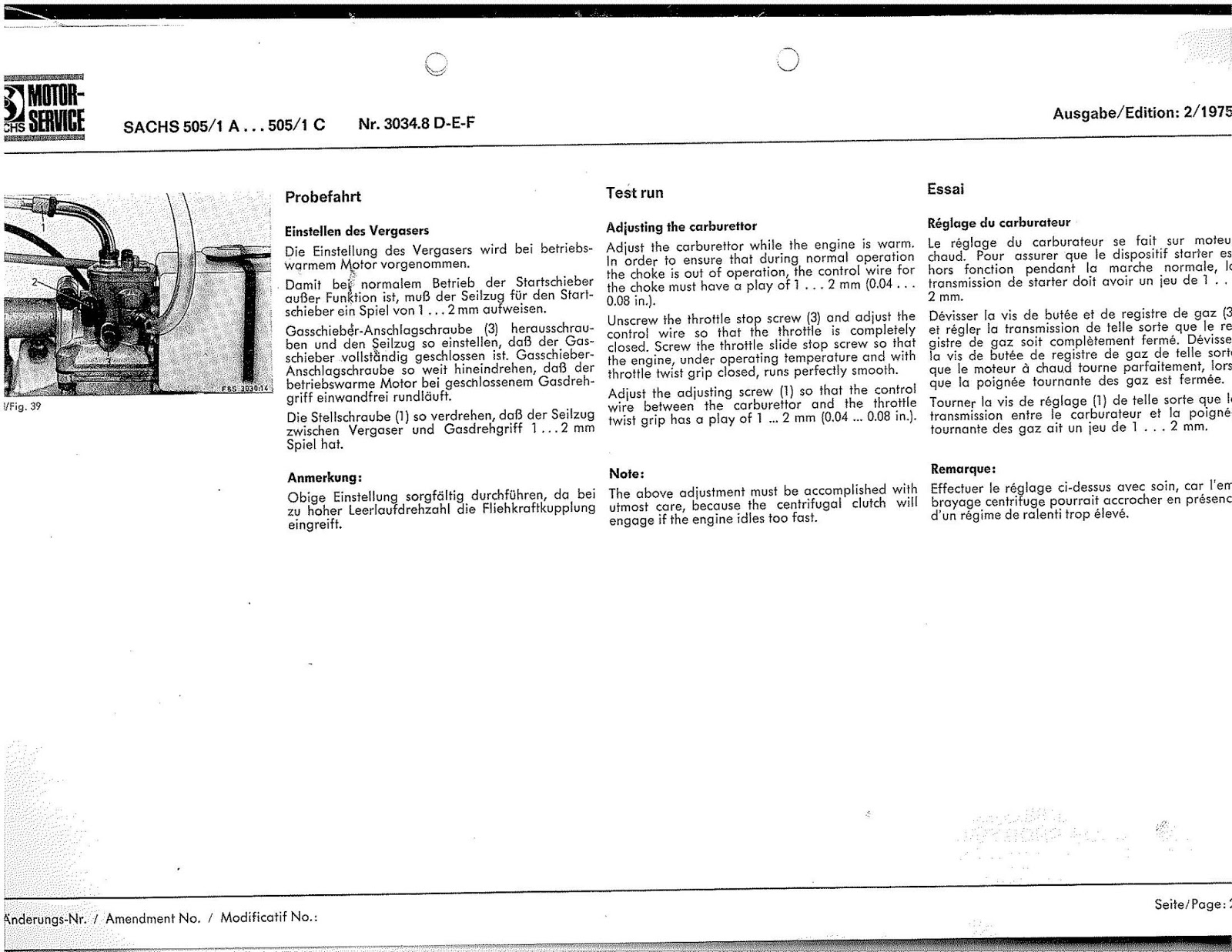 Sachs 505 Service Manual. Posted by OB1 at 1:58 AM