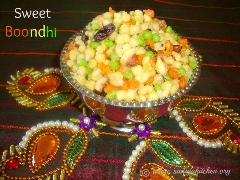 images for Sweet Boondi Recipe / Sweet Boondhi Recipe /  How To Make Sweet Boondi - Easy Diwali Recipe