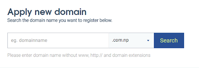 Apply new domain for free .com.np Website