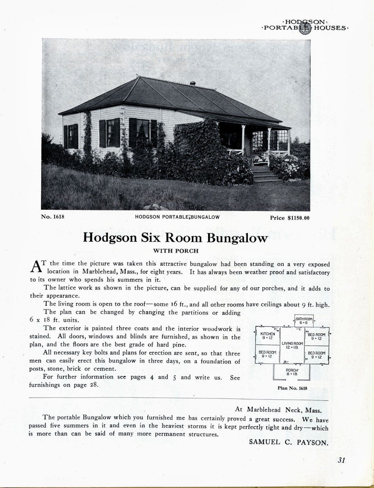 Architecture Research 1916 Prefab Bungalows