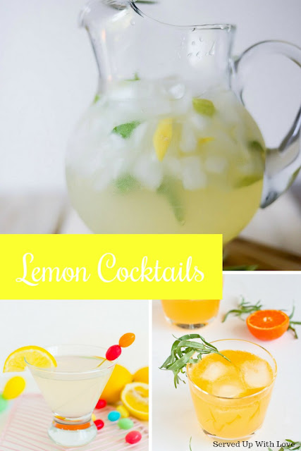 14 Lemon Cocktails recipe round up from Served Up With Love for when the girls are coming over. 