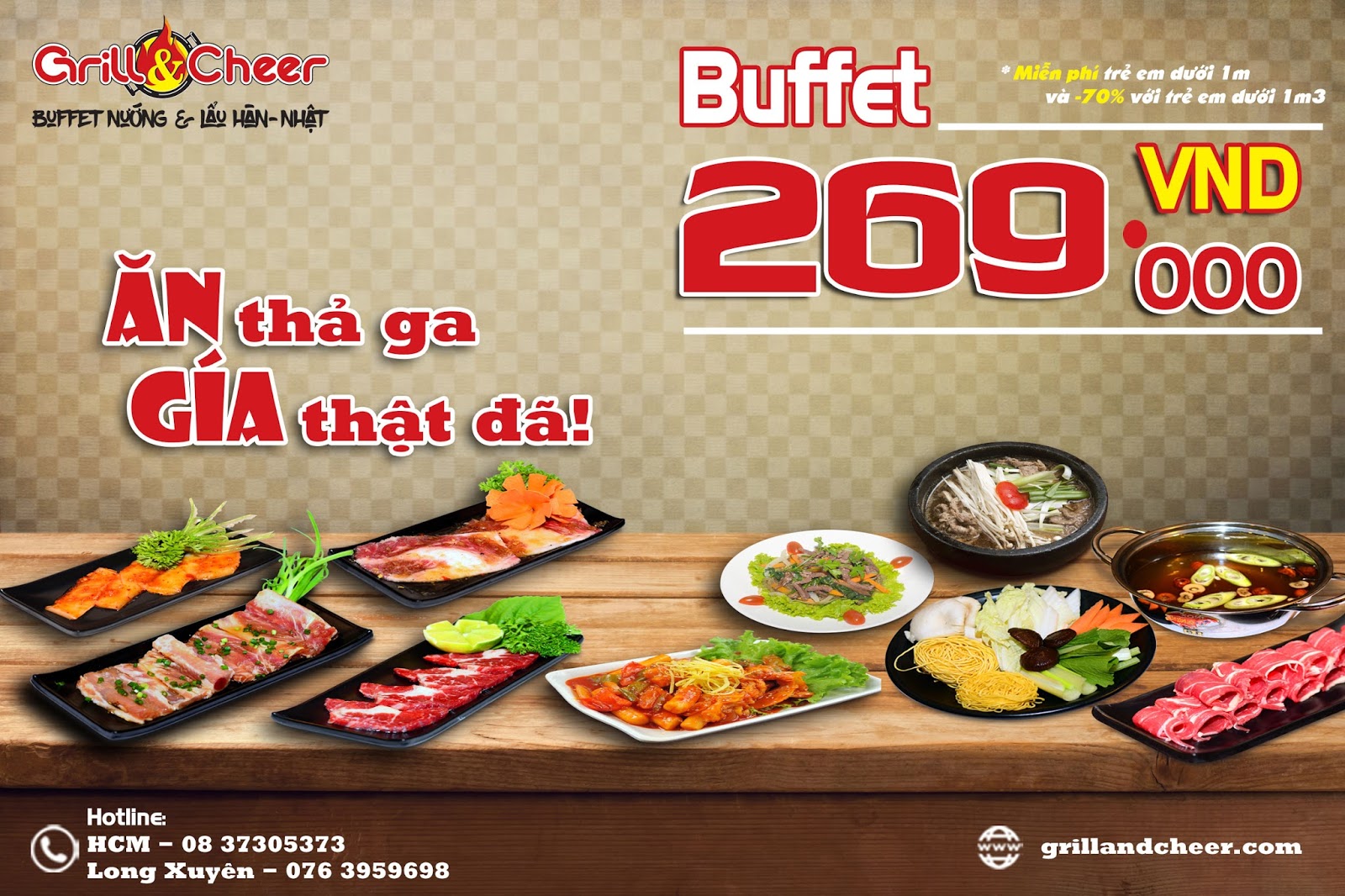 Menu buffet nướng và lẫu Hàn Nhật 269K Menu buffet nướng và lẫu Hàn Nhật 269K