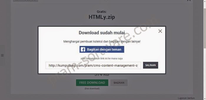 Pemberitahuan Download Berhasil di Kumpulbagi