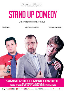 Stand-up Comedy Sambata 10 decembrie Trattoria Rossini Stand-up Comedy Sambata 10 decembrie Trattoria Rossini