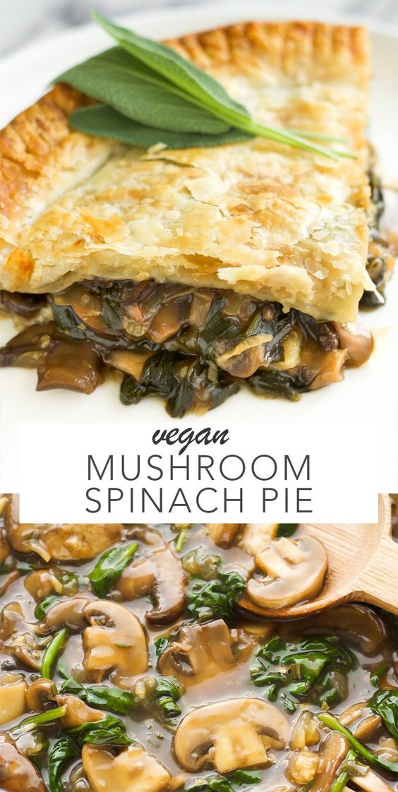 Vegan Mushroom Spinach Pie News Healthy Vegan Recipes