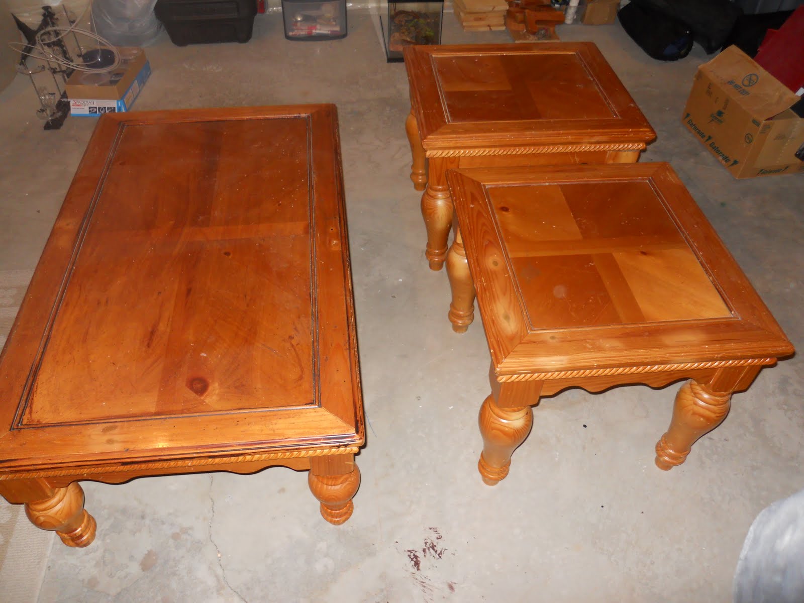 Neighborhood Swap Coffee table and two end tables