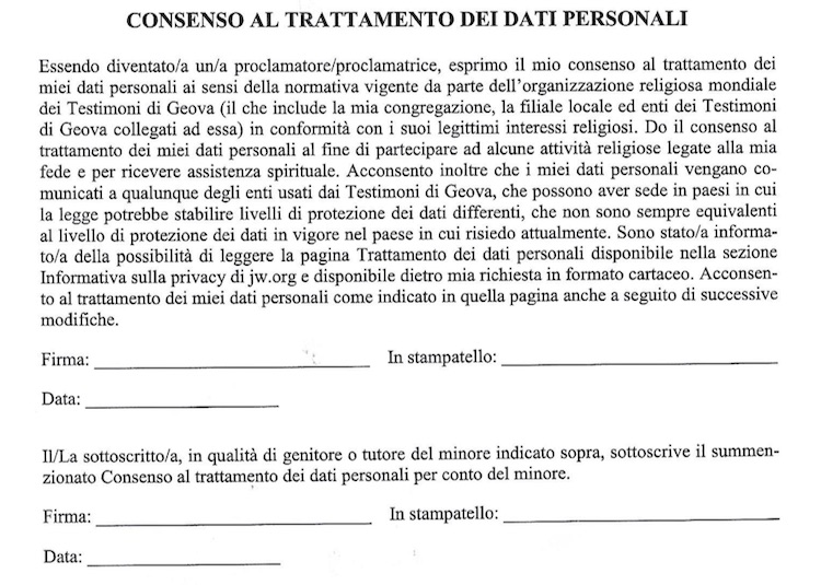 moduli privacy da scaricare