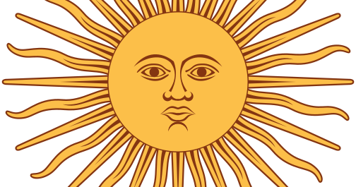 Banderas de Argentina y de todo el mundo: El Sol argentino