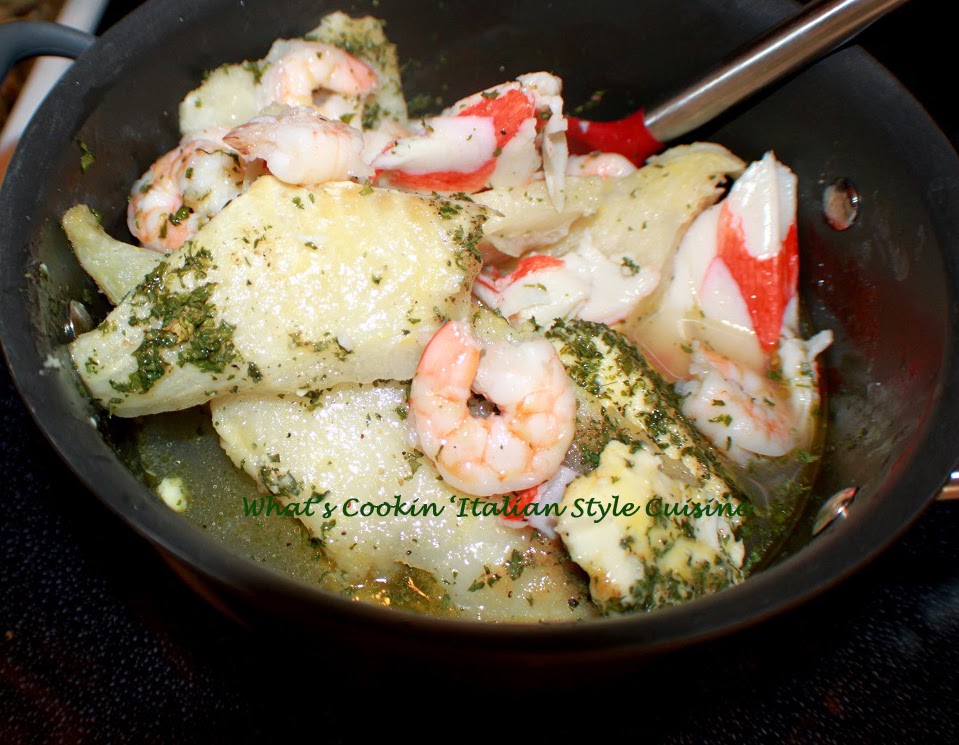 Seafood and Crab Lemon Scampi What's Cookin' Italian Style Cuisine