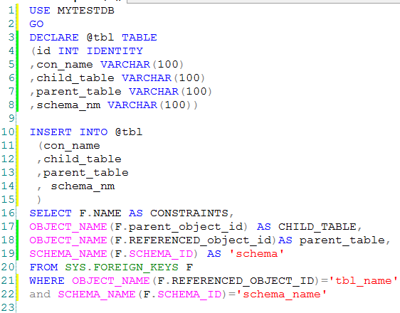 Delete all the foreign key constraints that are refrenced to a specific
