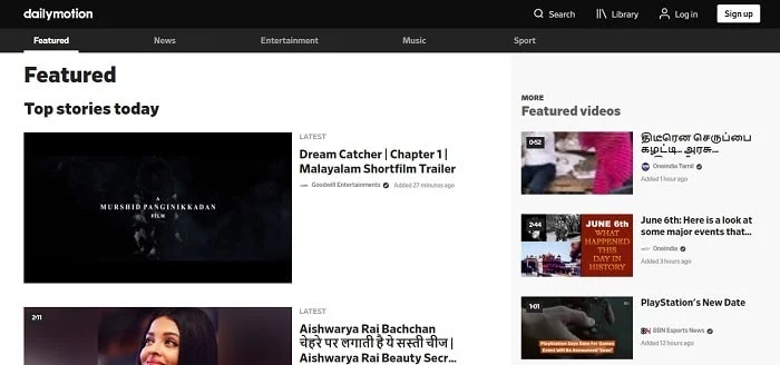 Dailymotion - Best YouTube alternatives