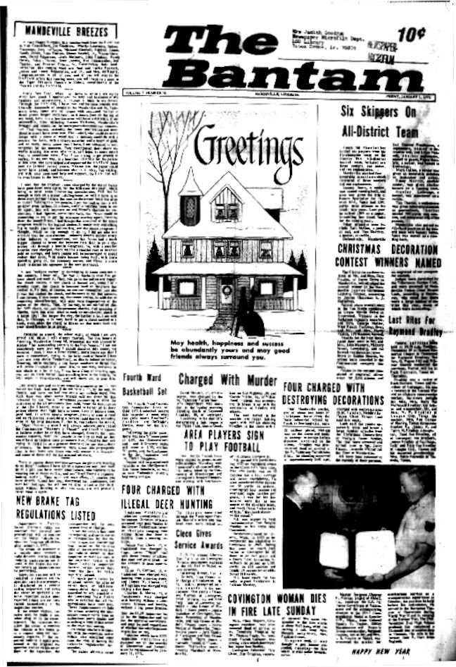 Tammany Family Mandeville Bantam Newspaper