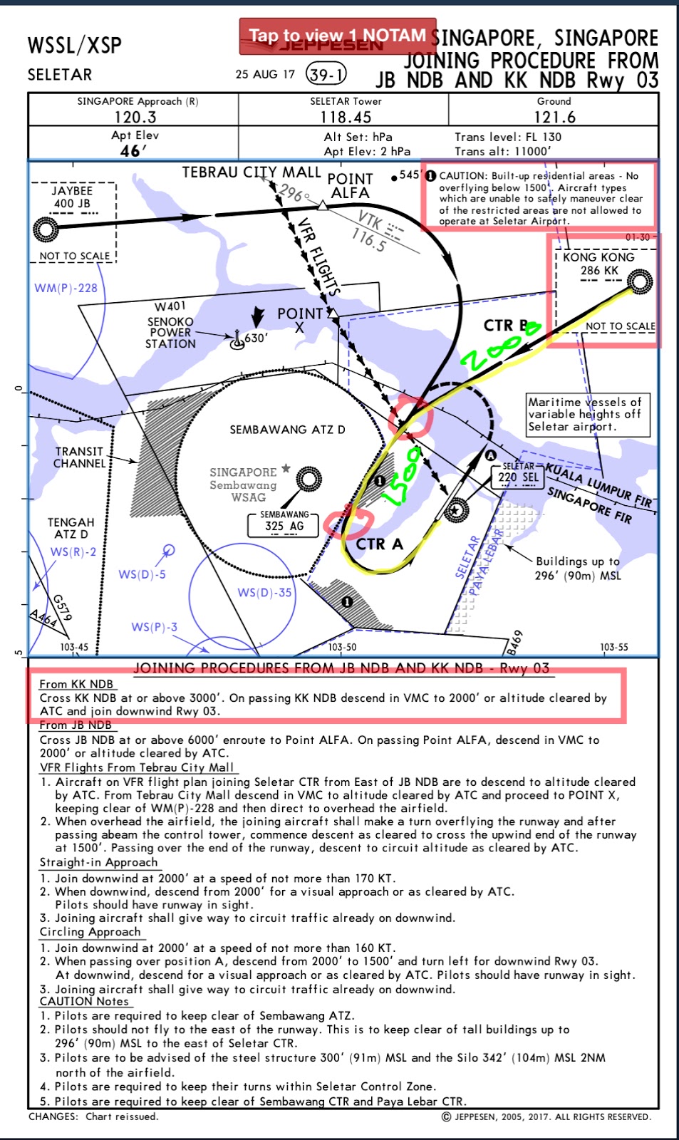 Changi Airport Aerodrome Chart