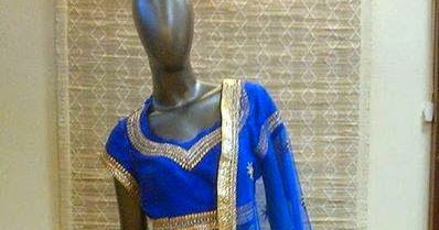 Zardosi Work Blue Lehenga - Saree Blouse Patterns