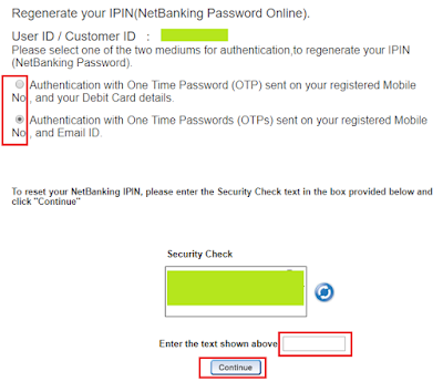 HDFC Bank - Forgot IPIN Password