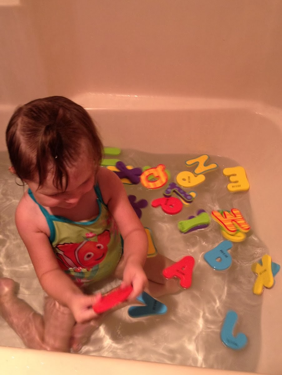 bath time letters and numbers