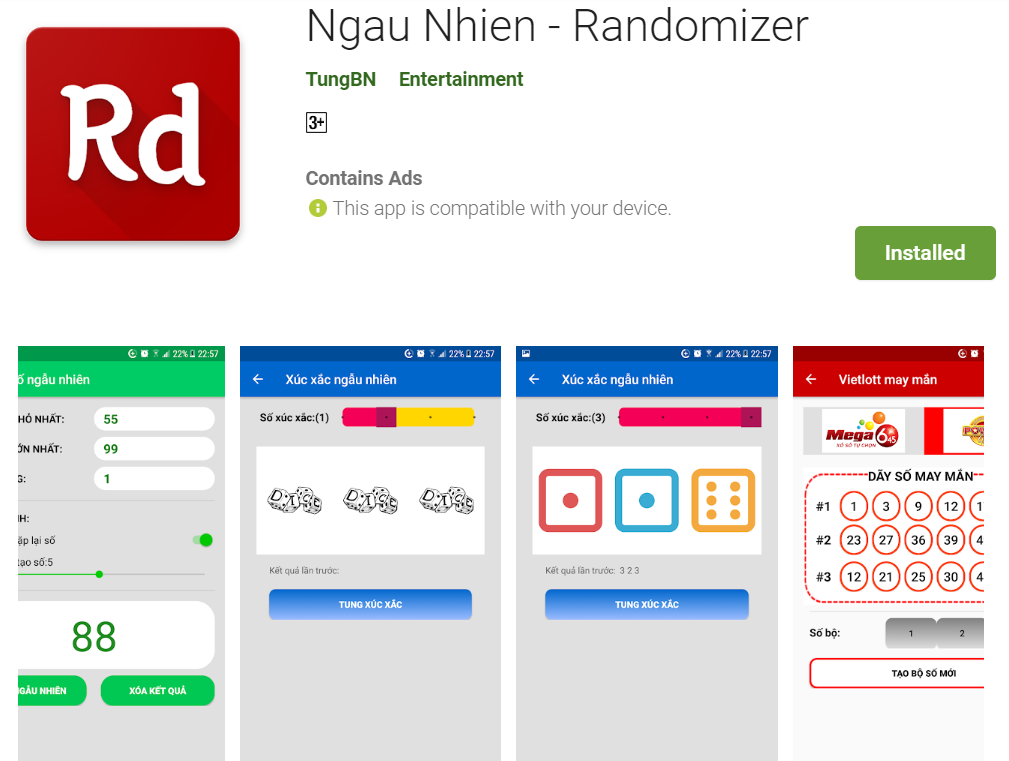 Android The randomizer app is now published on Playstore