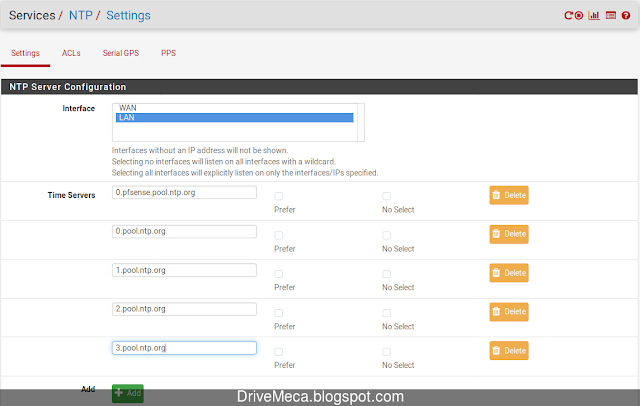 Agregando servidores NTP Agregando servidores NTP