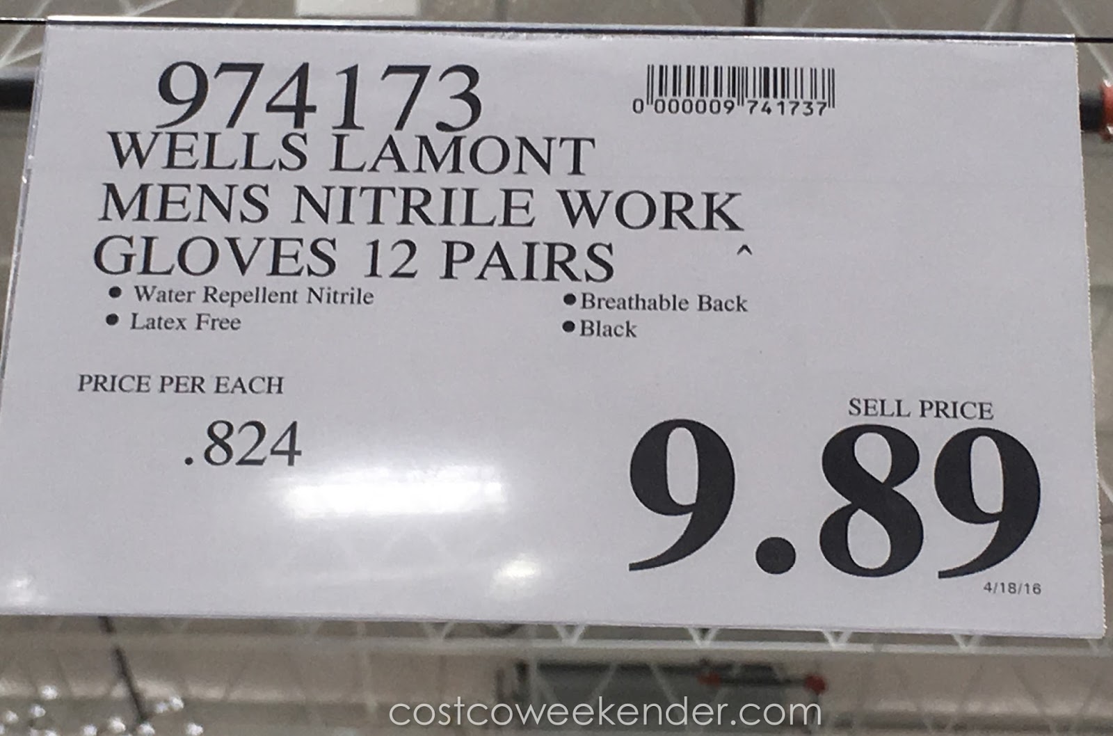 Wells Lamont Men S Nitrile Work Gloves 12 Pairs Costco Weekender