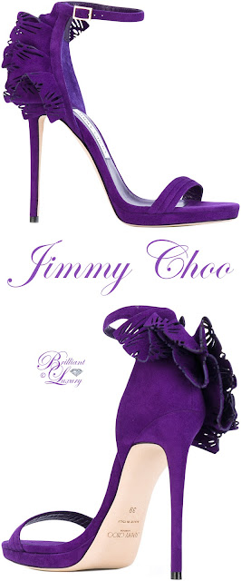 ♦Jimmy Choo purple Kelly sandals #pantone #shoes #purple #brilliantluxury