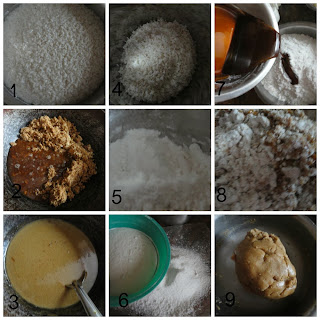Preparation of palm jaggery fritters 2days before