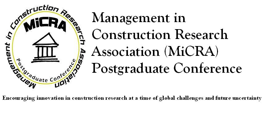 Management in Construction Research Association (MiCRA) Postgraduate Conference