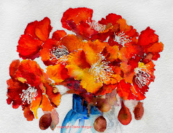 poppies painted watercolor diane morgan demo ii paints painting artist dp